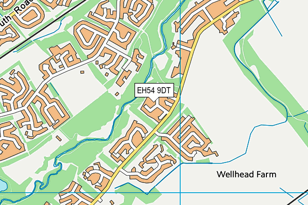 EH54 9DT map - OS VectorMap District (Ordnance Survey) EH54 9DT map - OS VectorMap District (Ordnance Survey)