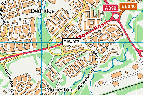 EH54 9DZ map - OS VectorMap District (Ordnance Survey) EH54 9DZ map - OS VectorMap District (Ordnance Survey)