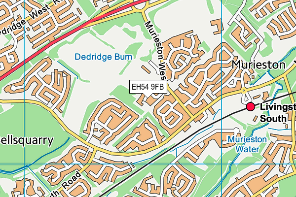 EH54 9FB map - OS VectorMap District (Ordnance Survey) EH54 9FB map - OS VectorMap District (Ordnance Survey)