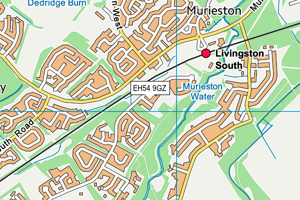 EH54 9GZ map - OS VectorMap District (Ordnance Survey) EH54 9GZ map - OS VectorMap District (Ordnance Survey)