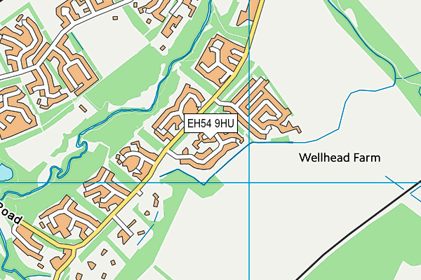 EH54 9HU map - OS VectorMap District (Ordnance Survey) EH54 9HU map - OS VectorMap District (Ordnance Survey)