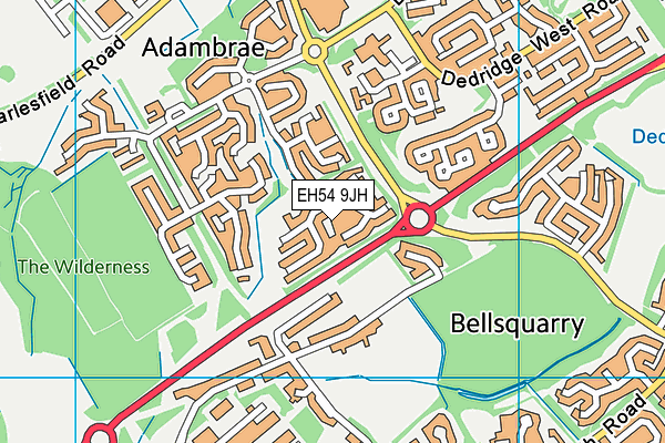 EH54 9JH map - OS VectorMap District (Ordnance Survey) EH54 9JH map - OS VectorMap District (Ordnance Survey)