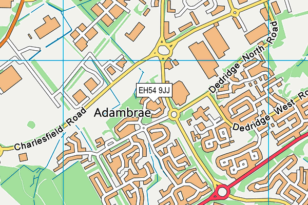 EH54 9JJ map - OS VectorMap District (Ordnance Survey) EH54 9JJ map - OS VectorMap District (Ordnance Survey)