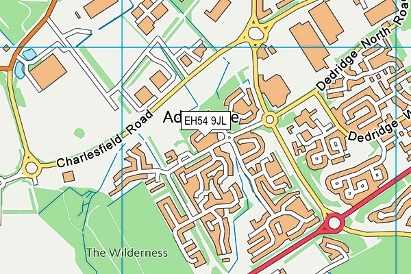 EH54 9JL map - OS VectorMap District (Ordnance Survey) EH54 9JL map - OS VectorMap District (Ordnance Survey)