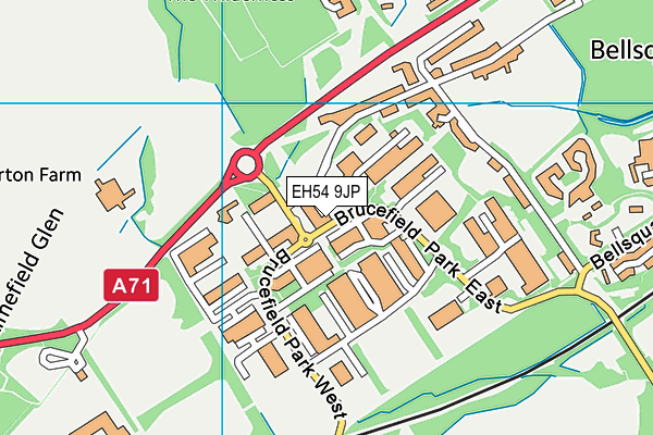 EH54 9JP map - OS VectorMap District (Ordnance Survey) EH54 9JP map - OS VectorMap District (Ordnance Survey)