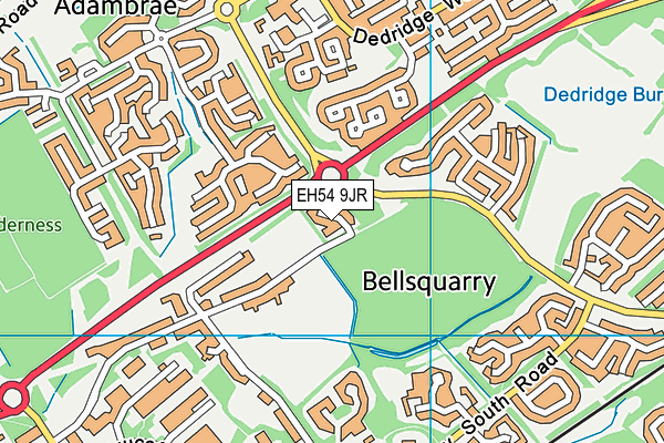 EH54 9JR map - OS VectorMap District (Ordnance Survey) EH54 9JR map - OS VectorMap District (Ordnance Survey)
