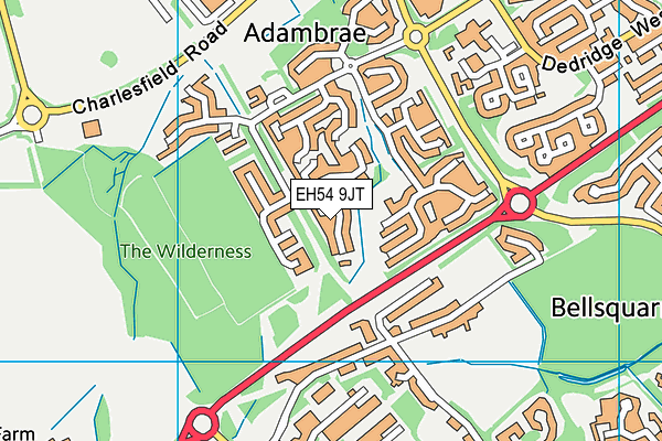 EH54 9JT map - OS VectorMap District (Ordnance Survey) EH54 9JT map - OS VectorMap District (Ordnance Survey)