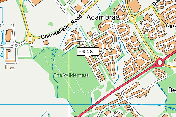EH54 9JU map - OS VectorMap District (Ordnance Survey) EH54 9JU map - OS VectorMap District (Ordnance Survey)