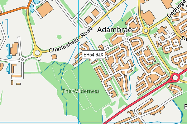 EH54 9JX map - OS VectorMap District (Ordnance Survey) EH54 9JX map - OS VectorMap District (Ordnance Survey)