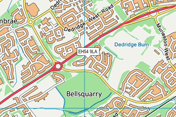 EH54 9LA map - OS VectorMap District (Ordnance Survey) EH54 9LA map - OS VectorMap District (Ordnance Survey)