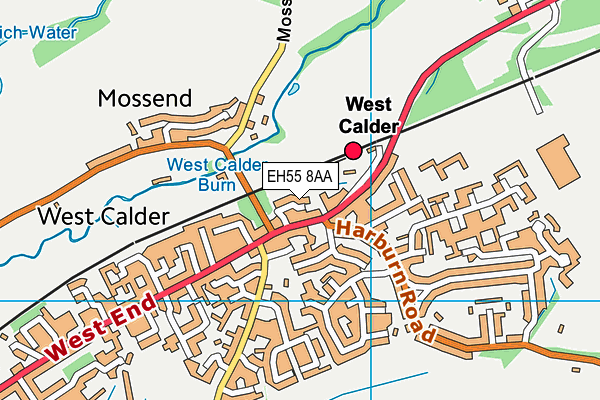 EH55 8AA map - OS VectorMap District (Ordnance Survey) EH55 8AA map - OS VectorMap District (Ordnance Survey)