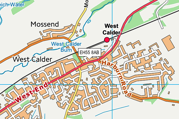 EH55 8AB map - OS VectorMap District (Ordnance Survey)