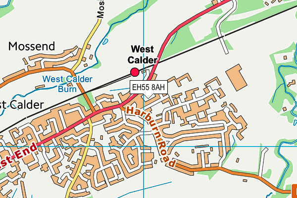 EH55 8AH map - OS VectorMap District (Ordnance Survey)