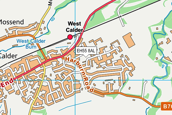 EH55 8AL map - OS VectorMap District (Ordnance Survey)