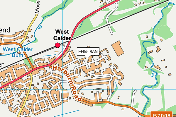 EH55 8AN map - OS VectorMap District (Ordnance Survey)