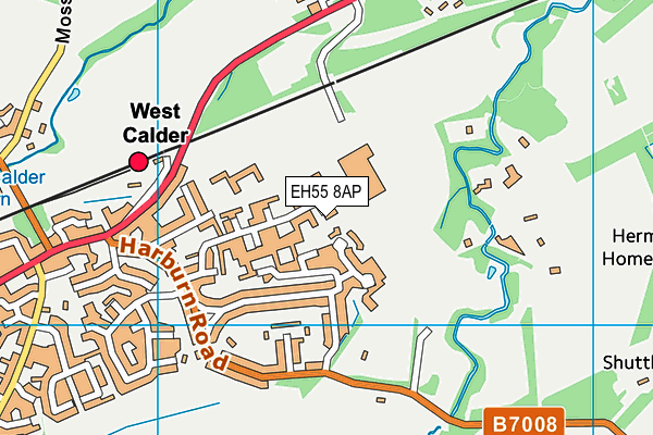 EH55 8AP map - OS VectorMap District (Ordnance Survey)