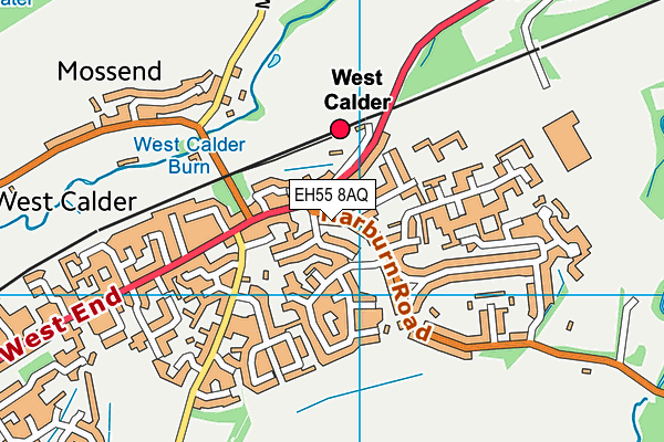 EH55 8AQ map - OS VectorMap District (Ordnance Survey)