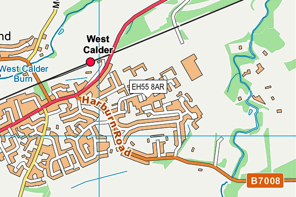 EH55 8AR map - OS VectorMap District (Ordnance Survey)