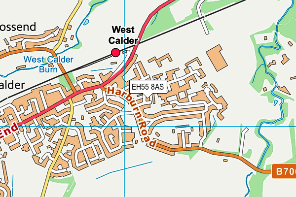 EH55 8AS map - OS VectorMap District (Ordnance Survey)