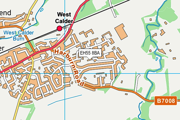 EH55 8BA map - OS VectorMap District (Ordnance Survey)