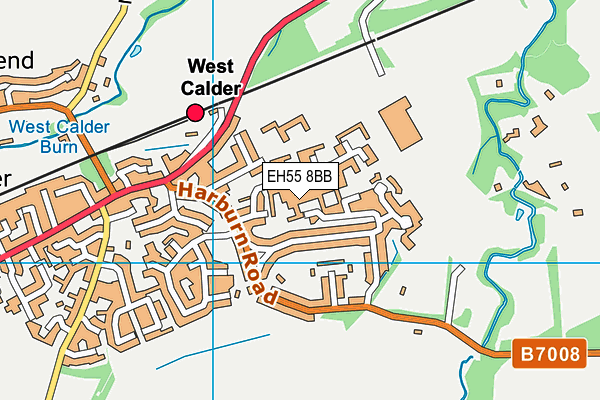 EH55 8BB map - OS VectorMap District (Ordnance Survey)