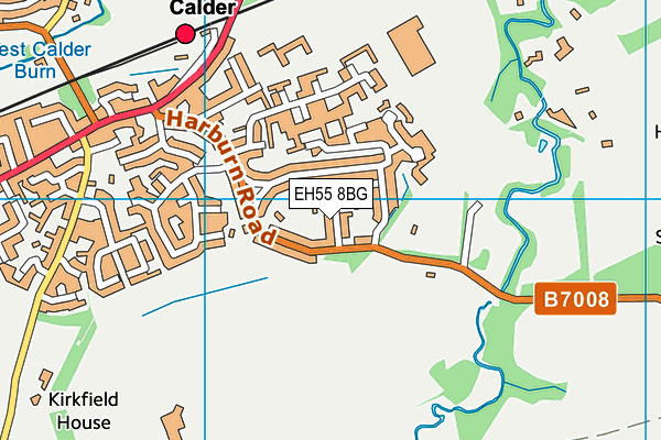 EH55 8BG map - OS VectorMap District (Ordnance Survey)