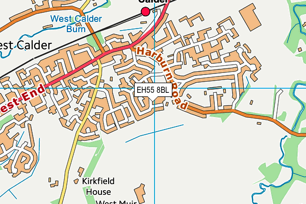 EH55 8BL map - OS VectorMap District (Ordnance Survey)