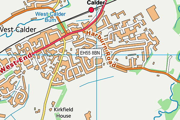EH55 8BN map - OS VectorMap District (Ordnance Survey)