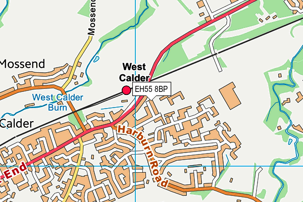 EH55 8BP map - OS VectorMap District (Ordnance Survey)