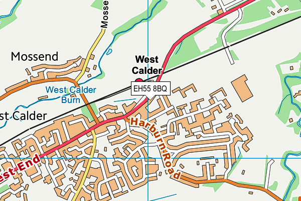 EH55 8BQ map - OS VectorMap District (Ordnance Survey) EH55 8BQ map - OS VectorMap District (Ordnance Survey)