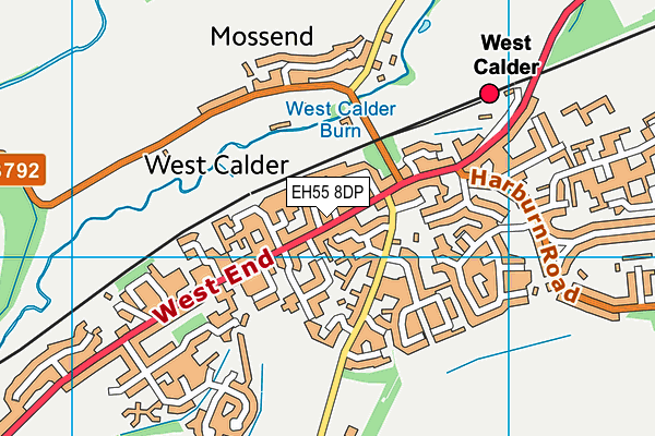 EH55 8DP map - OS VectorMap District (Ordnance Survey)