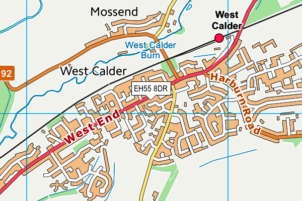EH55 8DR map - OS VectorMap District (Ordnance Survey) EH55 8DR map - OS VectorMap District (Ordnance Survey)