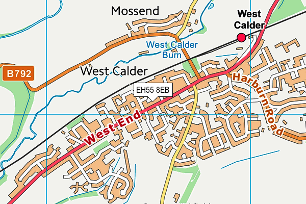 EH55 8EB map - OS VectorMap District (Ordnance Survey)