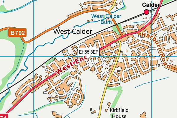 EH55 8EF map - OS VectorMap District (Ordnance Survey) EH55 8EF map - OS VectorMap District (Ordnance Survey)