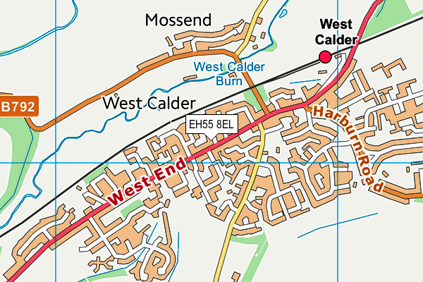 EH55 8EL map - OS VectorMap District (Ordnance Survey)