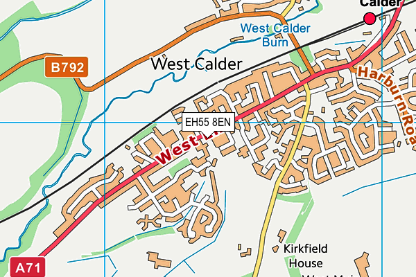EH55 8EN map - OS VectorMap District (Ordnance Survey)