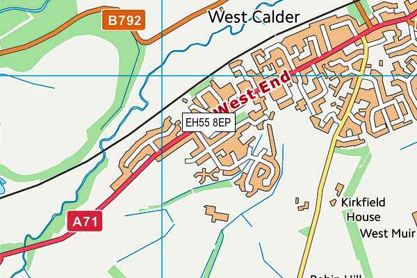 EH55 8EP map - OS VectorMap District (Ordnance Survey)