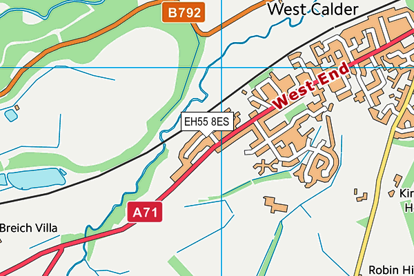 EH55 8ES map - OS VectorMap District (Ordnance Survey) EH55 8ES map - OS VectorMap District (Ordnance Survey)