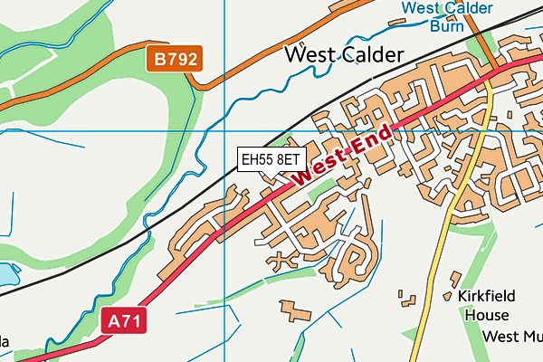 EH55 8ET map - OS VectorMap District (Ordnance Survey)