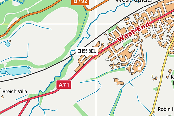 EH55 8EU map - OS VectorMap District (Ordnance Survey)
