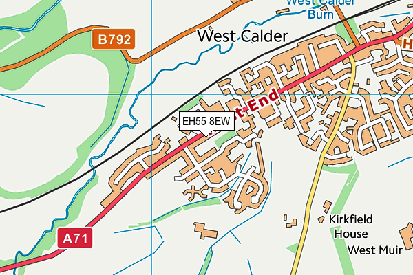 EH55 8EW map - OS VectorMap District (Ordnance Survey)