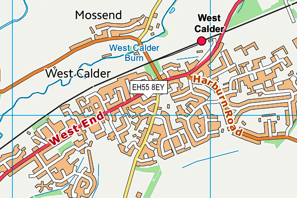 EH55 8EY map - OS VectorMap District (Ordnance Survey)