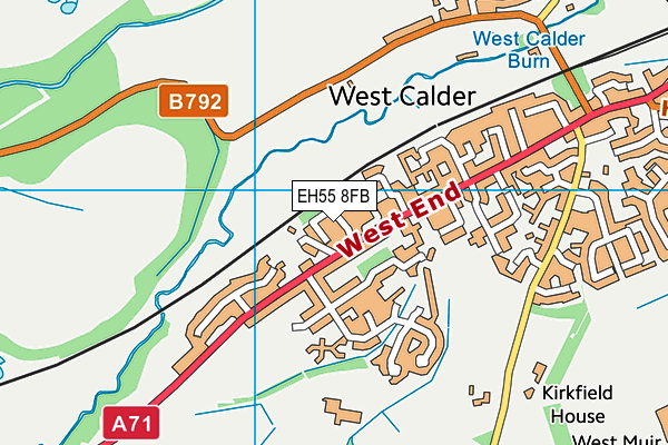EH55 8FB map - OS VectorMap District (Ordnance Survey) EH55 8FB map - OS VectorMap District (Ordnance Survey)