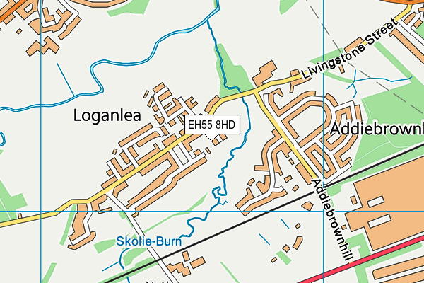 EH55 8HD map - OS VectorMap District (Ordnance Survey)