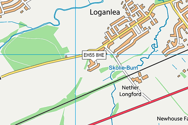 EH55 8HE map - OS VectorMap District (Ordnance Survey)