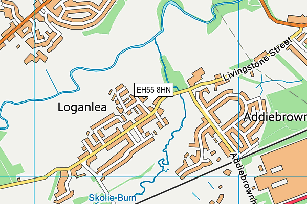 EH55 8HN map - OS VectorMap District (Ordnance Survey)