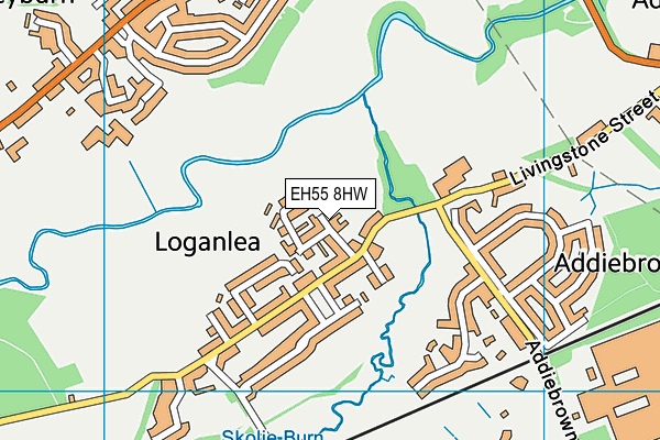 EH55 8HW map - OS VectorMap District (Ordnance Survey)