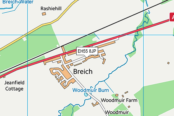 EH55 8JP map - OS VectorMap District (Ordnance Survey) EH55 8JP map - OS VectorMap District (Ordnance Survey)