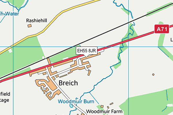 EH55 8JR map - OS VectorMap District (Ordnance Survey) EH55 8JR map - OS VectorMap District (Ordnance Survey)