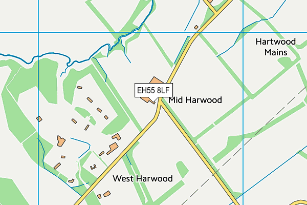EH55 8LF map - OS VectorMap District (Ordnance Survey) EH55 8LF map - OS VectorMap District (Ordnance Survey)